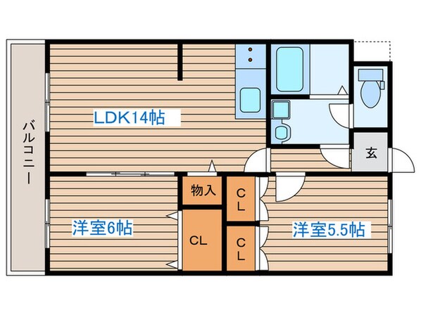 コンフォート五橋ステーションの物件間取画像